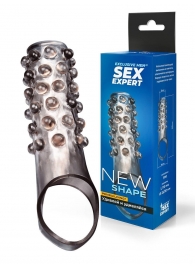 Дымчатая насадка на пенис с выпуклостями - 11 см. - Sex Expert - в Петропавловске-Камчатском купить с доставкой