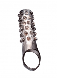 Дымчатая насадка на пенис с выпуклостями - 11 см. - Sex Expert - в Петропавловске-Камчатском купить с доставкой