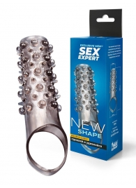Дымчатая насадка на пенис с шипами и выпуклостями - 12 см. - Sex Expert - в Петропавловске-Камчатском купить с доставкой