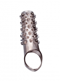 Дымчатая насадка на пенис с шипами и выпуклостями - 12 см. - Sex Expert - в Петропавловске-Камчатском купить с доставкой