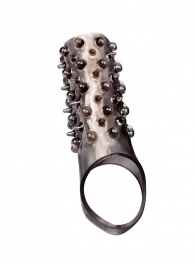 Дымчатая насадка на пенис с шипами и выпуклостями - 12,5 см. - Sex Expert - в Петропавловске-Камчатском купить с доставкой