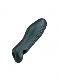 Серая силиконовая насадка на пенис с подхватом Manwan Ryzer - Manwan - в Петропавловске-Камчатском купить с доставкой