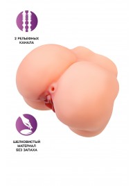 Реалистичный мастурбатор в форме попки с 2 любовными входами - No Name - в Петропавловске-Камчатском купить с доставкой