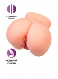 Реалистичный мастурбатор в форме попки с двумя любовными входами - No Name - в Петропавловске-Камчатском купить с доставкой