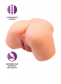 Телесный реалистичный мастурбатор-полуторс с 2 любовными входами - No Name - в Петропавловске-Камчатском купить с доставкой
