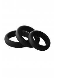 Набор из 3 черных эрекционных колец Smooth Silicone Cockring Pack - Dream Toys - в Петропавловске-Камчатском купить с доставкой