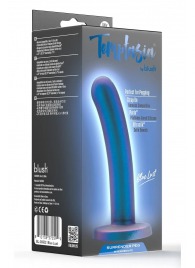 Синяя насадка с гладкой поверхностью Surrender 5.75 Inch Intermediate Pegging Dildo - 14,6 см. - Blush Novelties - купить с доставкой в Петропавловске-Камчатском