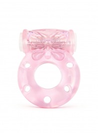 Розовое эрекционное виброкольцо с бабочкой - 1137 - в Петропавловске-Камчатском купить с доставкой