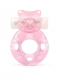 Розовое эрекционное виброкольцо в форме мишки - 1137 - в Петропавловске-Камчатском купить с доставкой