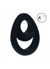 Черное эрекционное кольцо Double Ergo Silicone Cockring - Shots Media BV - в Петропавловске-Камчатском купить с доставкой