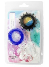 Набор из 3 эрекционных колец разного цвета и рельефа - Boys of Toys - в Петропавловске-Камчатском купить с доставкой