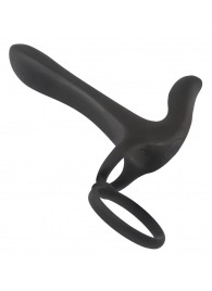 Черная насадка на член с вибрацией Couple’s Vibrator - Orion - в Петропавловске-Камчатском купить с доставкой