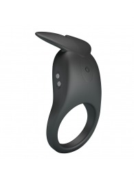 Черное перезаряжаемое виброкольцо Carlton - Baile - в Петропавловске-Камчатском купить с доставкой