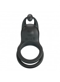 Черное перезаряжаемое виброкольцо Goodwin - Baile - в Петропавловске-Камчатском купить с доставкой