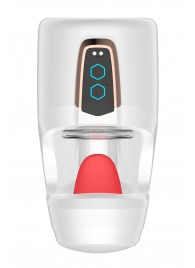 Белый мастурбатор с язычком и возвратно-поступательными движениями - Secwell - в Петропавловске-Камчатском купить с доставкой