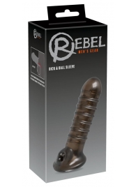 Насадка на пенис Rebel smoke с рёбрышками и отверстием под мошонку - Orion - в Петропавловске-Камчатском купить с доставкой