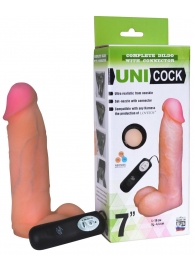 Фаллическая насадка Харнесс UNICOCK 7  с вибрацией - 19 см. - LOVETOY (А-Полимер) - купить с доставкой в Петропавловске-Камчатском