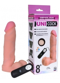 Фаллическая насадка Харнесс UNICOCK 8  с вибрацией - 20 см. - LOVETOY (А-Полимер) - купить с доставкой в Петропавловске-Камчатском