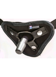 Страпон с 2 насадками и вибрацией UniStrap - 19 и 12 см. - LOVETOY (А-Полимер) - купить с доставкой в Петропавловске-Камчатском