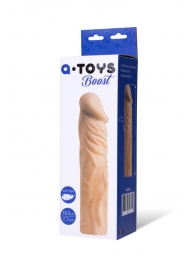 Насадка с ярко выраженной головкой и рельефным стволом - 19 см. - A-toys - в Петропавловске-Камчатском купить с доставкой