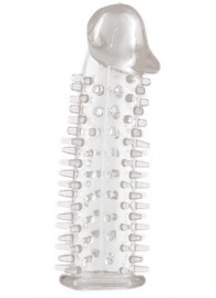 Прозрачная насадка на половой член с закрытой головкой и шипами - 12,5 см. - ToyFa - в Петропавловске-Камчатском купить с доставкой