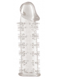 Гелевая прозрачная насадка с шипами - 12 см. - Toyfa Basic - в Петропавловске-Камчатском купить с доставкой