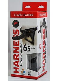 Насадка-фаллоимитатор на кожаных трусиках Harness Ultra Realistic 6,5  - 18,5 см. - LOVETOY (А-Полимер) - купить с доставкой в Петропавловске-Камчатском