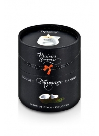 Массажная свеча с ароматом кокоса Bougie de Massage Gourmande Coco - 80 мл. - Plaisir Secret - купить с доставкой в Петропавловске-Камчатском