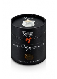 Массажная свеча с ароматом шоколада Bougie de Massage Gourmande Chocolat - 80 мл. - Plaisir Secret - купить с доставкой в Петропавловске-Камчатском