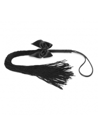 Чёрная плётка Lilly Whip Bijoux - Bijoux Indiscrets - купить с доставкой в Петропавловске-Камчатском