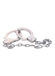 Наручники из металла с длинной цепочкой CHROME HANDCUFFS METAL HANDCUFFS W. KEY - NMC - купить с доставкой в Петропавловске-Камчатском