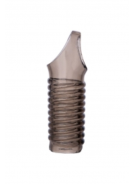 Дымчатая насадка с рёбрышками и подхватом мошонки ToyFa XLover - 12,5 см. - ToyFa - в Петропавловске-Камчатском купить с доставкой