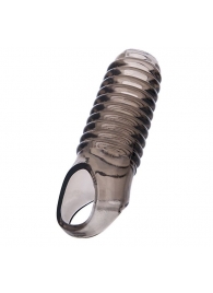 Дымчатая насадка с рёбрышками и подхватом мошонки ToyFa XLover - 12,5 см. - ToyFa - в Петропавловске-Камчатском купить с доставкой