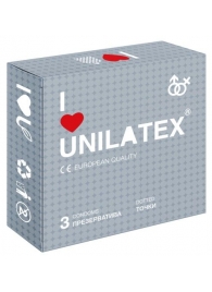 Презервативы с точками Unilatex Dotted - 3 шт. - Unilatex - купить с доставкой в Петропавловске-Камчатском