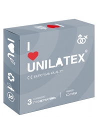 Презервативы с рёбрами Unilatex Ribbed - 3 шт. - Unilatex - купить с доставкой в Петропавловске-Камчатском