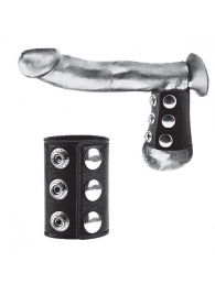 Утяжка на пенис на кнопочках 100% PVC STRAP WITH METAL SNAP - BlueLine - купить с доставкой в Петропавловске-Камчатском