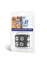 Ремень на член и мошонку 1.5  Cock Ring With Ball Strap - BlueLine - купить с доставкой в Петропавловске-Камчатском