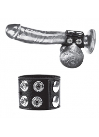 Ремень на член и мошонку 1.5  Cock Ring With Ball Strap - BlueLine - купить с доставкой в Петропавловске-Камчатском