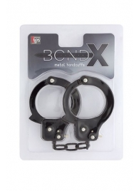 Чёрные наручники из листового металла BONDX METAL CUFFS BLACK - Dream Toys - купить с доставкой в Петропавловске-Камчатском