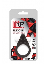 Чёрное эрекционное кольцо LIT-UP SILICONE STIMU RING 1 BLACK - Dream Toys - в Петропавловске-Камчатском купить с доставкой