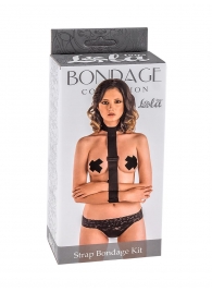 Ошейник с длинной лентой и наручниками Strap Bondage Kit One Size - Lola Games - купить с доставкой в Петропавловске-Камчатском