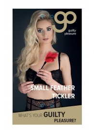 Пластиковая метелочка с красными пёрышками Small Feather Tickler - 32 см. - Blush Novelties - купить с доставкой в Петропавловске-Камчатском