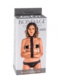 Ошейник с длинной лентой и наручниками Strap Bondage Kit Plus Size - Lola Games - купить с доставкой в Петропавловске-Камчатском