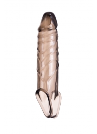 Дымчатая фаллическая насадка с подхватом и закрытой головкой - 16,2 см. - ToyFa - в Петропавловске-Камчатском купить с доставкой