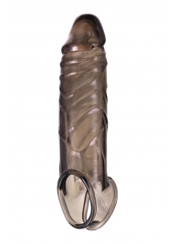 Дымчатая фаллическая насадка с подхватом и закрытой головкой - 16,2 см. - ToyFa - в Петропавловске-Камчатском купить с доставкой