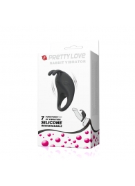 Чёрное эрекционное кольцо с вибрацией Rabbit Vibrator - Baile - в Петропавловске-Камчатском купить с доставкой