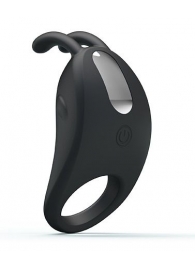 Чёрное эрекционное кольцо с вибрацией Rabbit Vibrator - Baile - в Петропавловске-Камчатском купить с доставкой
