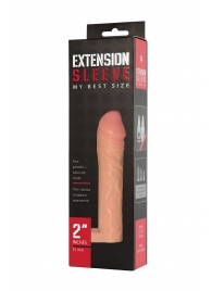 Телесная насадка-удлинитель Extension sleeve с подхватом - 17 см. - Sitabella - в Петропавловске-Камчатском купить с доставкой