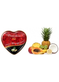 Массажная свеча с ароматом экзотических фруктов Bougie Massage Candle - 35 мл. - Plaisir Secret - купить с доставкой в Петропавловске-Камчатском