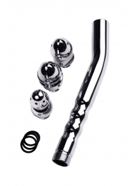 Металлический анальный душ с тремя насадками - ToyFa - купить с доставкой в Петропавловске-Камчатском